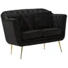 Image de Canapé Budapest Noir Capitonné Design Élégant Et Compact
