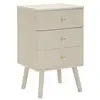 Image de Table de chevet 3 tiroirs shy 61cm blanc