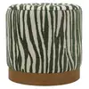Image de Pouf imprimé zèbre savana 40cm vert