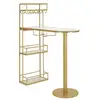 Image de Comptoir de bar luxy 150cm or & blanc