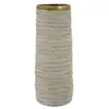 Image de Vase design en céramique lima 40cm gris & or