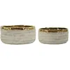 Image de Ensemble De 2 Cache-pots Bas Lima, Dimensions : Ø 22,5 X 10,5 - 18x8,5