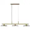 Image de Suspension 3 lumières emily 100cm or & gris