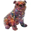 Image de Statuette Bulldog En Résine "psyco" 21cm Multicolore