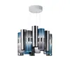 Image de SLAMP lampe à suspension LA LOLLO (Gradient - Cristalflex® / Lentiflex® / Pewterflex® brossé)