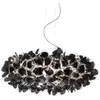 Image de SLAMP lampe à suspension CLIZIA LARGE MAMA NON MAMA BLACK (Câble transparent, rosace blanche - Cristalflex®)