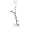 Image de SLAMP lampe de table TULIP BATTERY (Base blanche - Lentiflex® et aluminium anodisé)