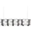 Image de SLAMP lampe à suspension LA LOLLO LINEAR XL (Pewter / White - Cristalflex® / Lentiflex® / Pewterflex® brossé)