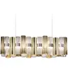 Image de SLAMP lampe à suspension LA LOLLO LINEAR LARGE (Gold - Brushed Goldflex ®)