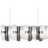 Image de SLAMP lampe à suspension LA LOLLO LINEAR LARGE (Pewter / White - Cristalflex® / Lentiflex® / Pewterflex® brossé)