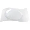 Image de Paquet de 6 Assiettes plastique DESIGN vague 28cm Transparent