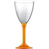 Image de Paquet de 10 Verres montés pied translucide ORANGE