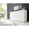 Image de Buffet BASICO - Décor blanc laqué brillant - 3 Portes - L160 x P42 x H858 cm