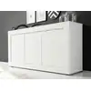 Image de Buffet basico blanc laqué brillant 3 portes l160 x p43 x h86 cm 209015-05