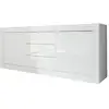 Image de Buffet 2 portes + 3 tiroirs TOPIC coloris blanc