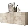 Image de Buffet - Mirona - 4 Portes - Chene Samoa Avec Serigraphie - 241 X 43 X 84 Cm