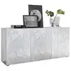 Image de Buffet 3 portes - blanc laque brillant - l 181 x p 42 x h 84 cm - parigi 033-BOB8024963403410