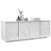 Image de Buffet 4 portes - marbre blanc - l 180 x p 43 x h 70 cm - marmo 033-BOB8024963416618