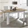 Image de Table de cuisine extensible blanc brillant bois 90x137-185cm dyon basic