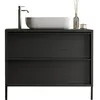 Image de Meuble Simple Vasque L 92cm - 2 Tiroirs - Coloris Chene Noir - Steel