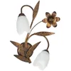 Image de Applique murale - Onli - SONIA - Design fleur - Abat-jour en verre - 2x E14