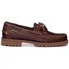 Image de Chaussures bateau - SEBAGO - Ranger Waxy - Cuir tanné à chaud - Semelle caoutchouc 4x4 - Cousu main