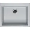 Image de Évier de Cuisine Suspendu ELLECI - QUADRA 105 BSO - GRANITEK Bianco - 1 bac - Égouttoir réversible