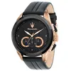 Image de Montre Homme MASERATI en Cuir Noir Etanche