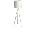 Image de MARTINELLI LUCE lampadaire EVA (Blanc - Aluminim satin et tissu)