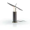 Image de MARTINELLI LUCE lampe de table TX1 MED (Gris mat et laiton mat - Aluminium, méthacrylate et métal)