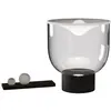 Image de MARTINELLI LUCE lampe de table Grammoluce 838 (Réflecteur blanc, base noire - Verre et lycra)