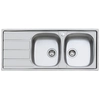 Image de FOSTER évier S1000 116.2V.3,5".STD 2 bacs + égouttoir (Bac d'égouttage brossé à gauche - Acier Inox)