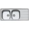 Image de FOSTER évier S1000 116.2V.3,5".STD 2 bacs + égouttoir (Bac d'égouttage brossé à droite - Acier Inox)