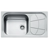Image de FOSTER évier BIG BOWL 86.1V.STD 1 bol + égouttoir (Bac d'égouttage brossé à droite - Acier Inox)