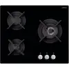 Image de Airlux - table de cuisson gaz 60cm 3 feux 6150w noir av635hbk - AV635HBK