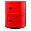 Image de KARTELL table de chevet COMPONIBILI à deux éléments (Rouge - ABS)