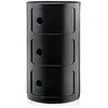 Image de KARTELL table de chevet COMPONIBILI à trois éléments (Noir - ABS)