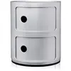 Image de KARTELL table de chevet COMPONIBILI à deux éléments (Silver - ABS)