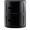 Image de KARTELL table de chevet COMPONIBILI à deux éléments (Noir - ABS)