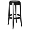 Image de KARTELL tabouret CHARLES GHOST hauteur 75 cm (Noir brillant - Polycarbonate coloré dans la masse)