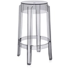 Image de KARTELL tabouret CHARLES GHOST hauteur 65 cm (Fumé - Polycarbonate transparent)