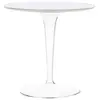 Image de KARTELL table basse TIPTOP (Plateau blanc brillant, base transparente - PMMA)
