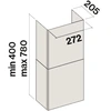 Image de FALMEC cheminée KCTCN.001#B pour hotte murale TAB et TAB A+ (Blanc - Acier)