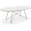 Image de MAGIS table ovale XZ3 (Plateau blanc, structure chrom Piano bianco, struttura lucida - Fenix et acier)