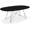 Image de MAGIS table ovale XZ3 (Plateau noir, structure chrom Piano nero, struttura lucida - Fenix et acier)