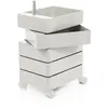 Image de MAGIS 360° meuble avec 5 tiroirs (Blanc - ABS poli / Aluminium)