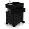 Image de MAGIS 360° meuble avec 5 tiroirs (Noir - ABS poli / Aluminium)