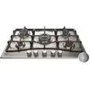 Image de Pnn 751 Ix Plaque De Cuisson Gaz - 5 Foyers - 10,5kw - L75 X P51cm - Revetement Inox - Inox