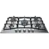 Image de Table de cuisson gaz 75cm 5 feux inox hotpoint - HOTPOINT-ARISTON - PCN751TIXHA
