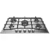 Image de Hotpoint pcn 752 t/ix/ha noir, acier inoxydable intégré (placement) gaz 5 zone(s) UBD-PCN752TIXHA